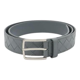 Bottega Veneta Pre-owned Belts, male, Gray, Size: ONE SIZE Pre-owned Vintage Leather Belt