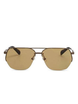 Jacquemus geometric-frame metal sunglasses - Brown