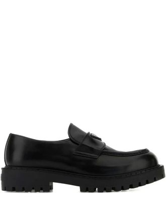 Prada Chunky Sole Leather Loafers Shoes