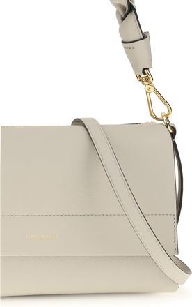 Coccinelle Womens Shoulder Bag Boheme Eucalyptus-Taupe Calf Leather Eucalyptus/taupe