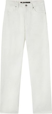 Jil Sander Womens White Cotton High-waisted Jeans - Size 26 (Waist)