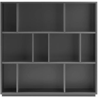 HERDASA Estanter&iacute;a Librer&iacute;a, Colecci&oacute;n Nack, Con 3 Niveles De Altura En Melamina Color Grafito