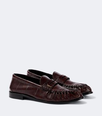 Saint Laurent Le Loafer eel leather penny loafers