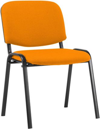 Clp Silla con patas de metal y asiento en Tela Naranja