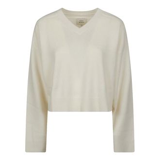Loulou Studio Cashmere Knitwear, female, Beige, Size: XS Anzor LDS V Neck Boxy Sweater