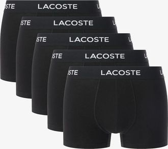 Lacoste Mens Lacoste 5-Pack Mens Trunks - Black 031 - Size: 35/34/32