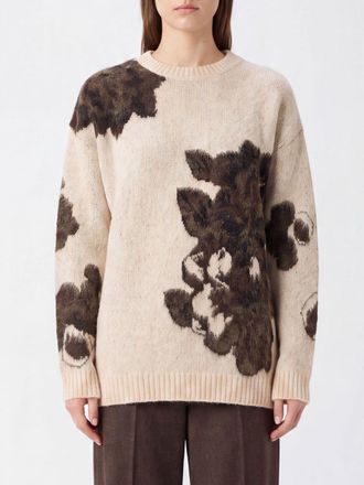 Pinko Maglia Ruggito in misto lana con stampa floreale e vestibilit&agrave; relaxed