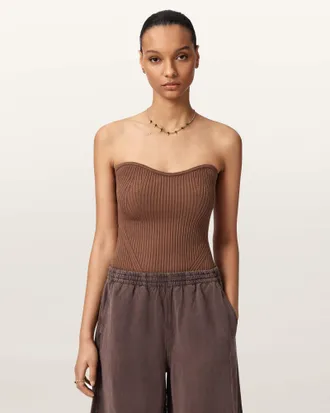 AllSaints Cruz Bandeau Slim Fit Top