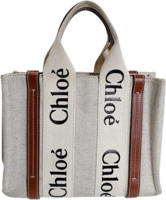 Chlo&eacute; Pre-owned Tote Bag - Dames - Vintage Shopper - Beige - ONE Size - Katoen - Vintage