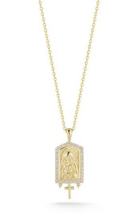 Sphera Milano Mary Cubic Zirconia Pendant Necklace in Gold at Nordstrom Rack