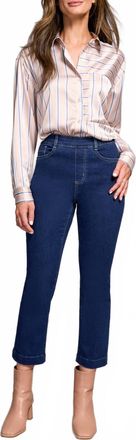 Tribal Audrey Pull-On Crop Jeans In Deepwater