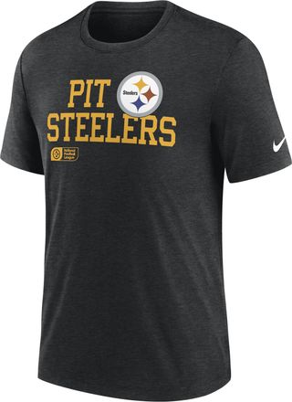 Nike Pittsburgh Steelers Overlap Lockup Nike Mens NFL T-Shirt in Black | NJFD00H7L-U66