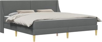 vidaXL Estructura De Cama Con Colch&oacute;n Gris Oscuro 180 X 200 Cm Tela Vidaxl