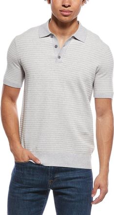 Raffi Mix Stitch Polo Sweater