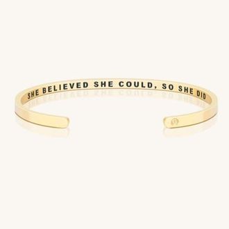 Mantra She Believed She Could, So She Did bracelet in Inside - Yellow Gold at Nordstrom