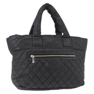 Chanel Pre-owned Tote Bags, female, Black, Size: ONE SIZE Pre-owned Vintage Nylon Tote Bag