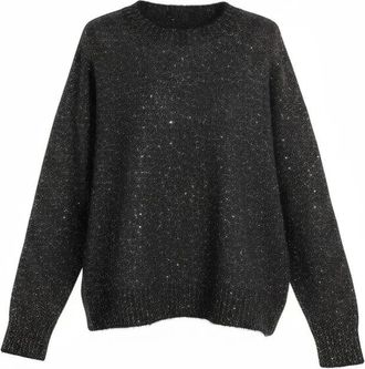 D.exterior Round-neck Knitwear, female, Brown, Size: S maglieria e felpe poliestere