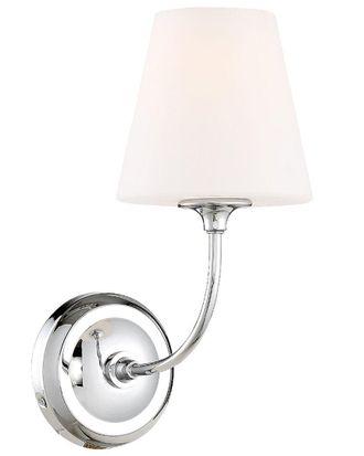Crystorama Libby Langdon For Crystorama Sylvan 1-Light Polished Chrome Wall Mount
