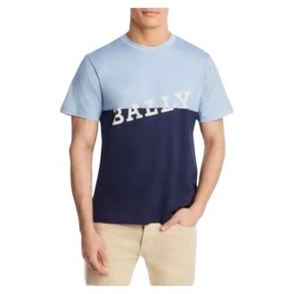 Bally Mens Logo T-Shirt In Poolside/midnight