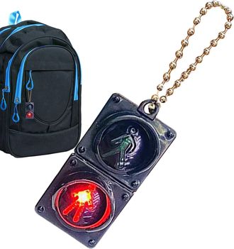 Generic Traffic Signal Keychain, Car Keychains Backpack Pendant Traffic Light Model, Key Holder with Led Lighting, Creative Car Keyring for Adults, Kids, Wome