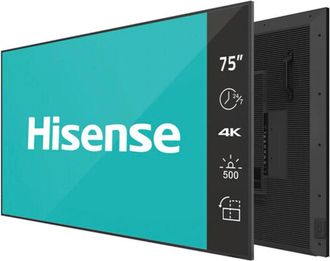 Hisense 75dm66d Pantalla De Se&ntilde;alizaci&oacute;n 190,5 Cm (75) Led Wifi 500 Cd / M&sup2; 4k Ultra Hd Negro Procesador Incorporado Android 11 24/7
