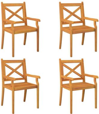 vidaXL Outdoor Dining Chairs 4 pcs Solid Wood Acacia vidaXL