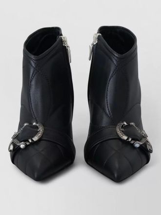 Dolce & Gabbana devotion quilted buckled stiletto ankle boots