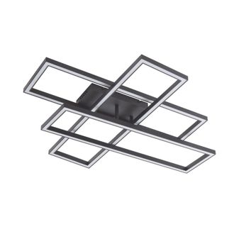 Lucande L&aacute;mpara de techo LED de Metal Negro