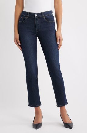 DL1961 Mara Straight Mid Rise Instasculpt Jeans in Crescent Harbor at Nordstrom, Size 27