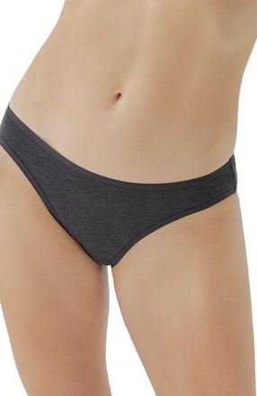 Pact Organic Cotton Everyday Classic Fit Bikini 6-Pack in Charcoal Basics at Nordstrom, Size 3X-Large