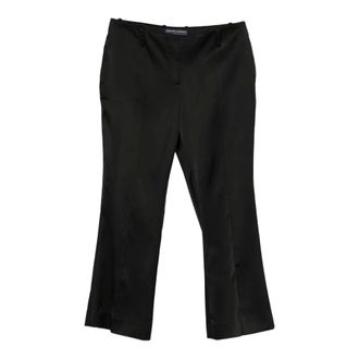 Ermanno Scervino Cropped Trousers, female, Black, Size: 2XS Flared Trousers