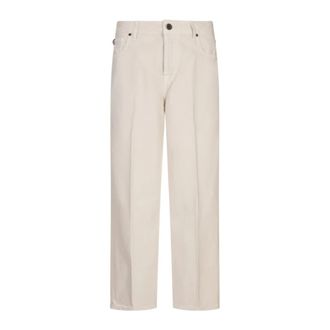Jacob Cohen Jeans, Dames, Wit, W27, Witte Wide-Leg Cropped Jeans