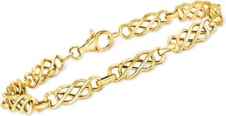 Ross-Simons 14kt Yellow Gold Double-Infinity Link Bracelet