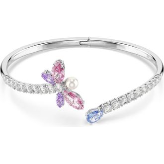 Swarovski x Ariana Grande Multicolor Crystal Bangle in Silver/Multi at Nordstrom, Size Medium