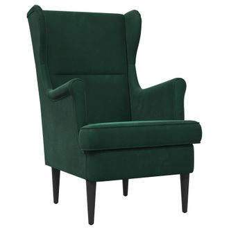 vidaXL Sill&oacute;n Verde Oscuro Terciopelo Vidaxl