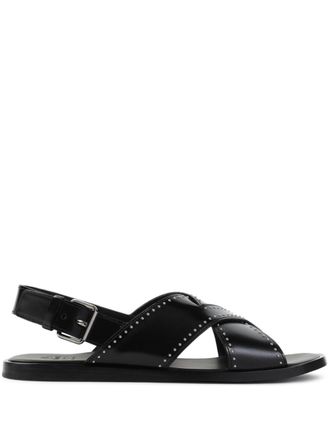 Churchs stud-embellished sandals - women - Leather - 38.5 - Black