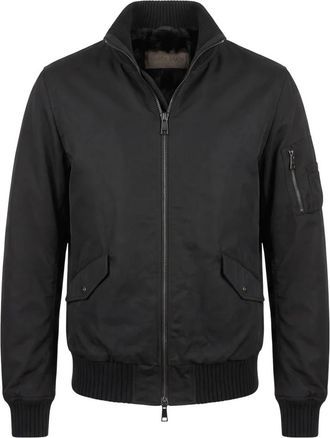 Giorgio Brato Bomber Pilot a Collo Alto - - Jackets - Uomo - Nero - XL