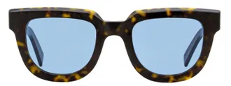 Retro Superfuture Serio Rounded Rectangle Acetate Sunglasses - Havana