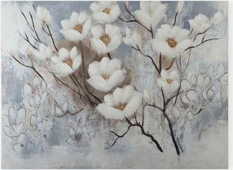 Bigbuy Cuadro Flores Lienzo (2,8 X 90 X 120 Cm)