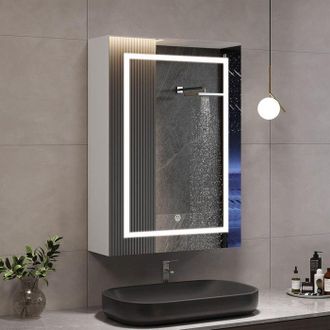 OEM Armario De Ba&ntilde;o Con Led Inteligente De 3 Colores Ajustables, Puerta &Uacute;nica Y Estantes Ajustables, Dise&ntilde;o Moderno 500x700mm