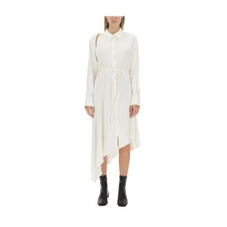 Acne Studios Kleedjes, Dames, Wit, M, Button Closure Shirt Coll