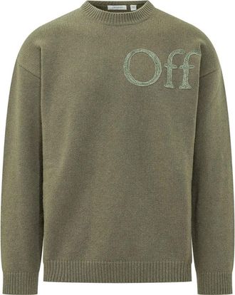 Off-white Olive Crew Neck Sweater