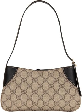 Gucci Bolso de hombro peque&ntilde;o con emblema GG - Bags - Mujer - Beige - ONE SIZE