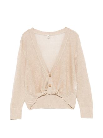 R13 Cardigan anteriore intrecciato con maniche a 3/4 R13