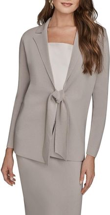 DKNY Tie Front Sweater Blazer in Vapor at Nordstrom, Size X-Small