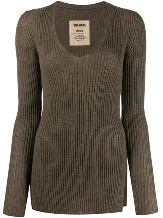 Uma Wang Maglione slim - Marrone