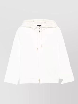 Emporio Armani cotton hooded jacket front pockets