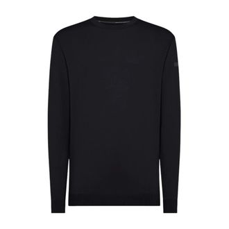 Roberto Ricci Design Round-neck Knitwear, male, Black, Size: M Round Knit Sweater
