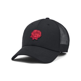 Under Armour Mens Blitzing Trucker HatHat, (003) Black / / Red, One Size