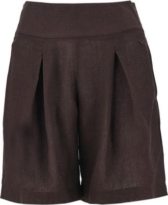 Emporio Armani Viscose and linen shorts Woman XS